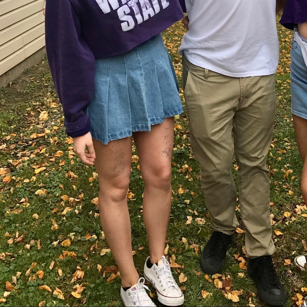 Denim Cheerleader Skirt